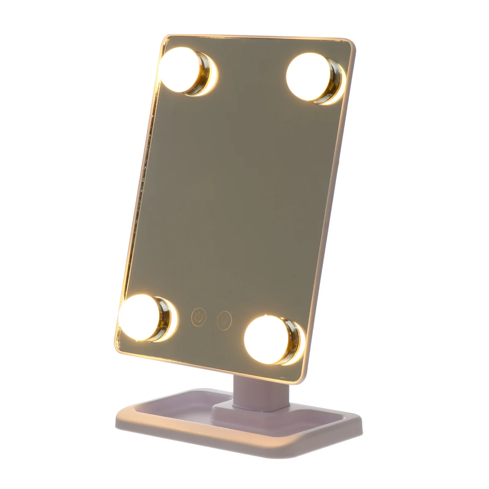 

LED Vanity Mirror Lighted Makeup Mirrors Table with Lights Abs for Women Desk Travel Tabletop