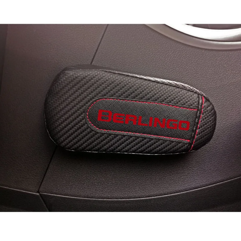 For Citroen Berlingo Carbon Fiber Leather Auto Leg Cushion Knee Pad Car Door Arm Pad Car Accessories Vehicle Protective1pc