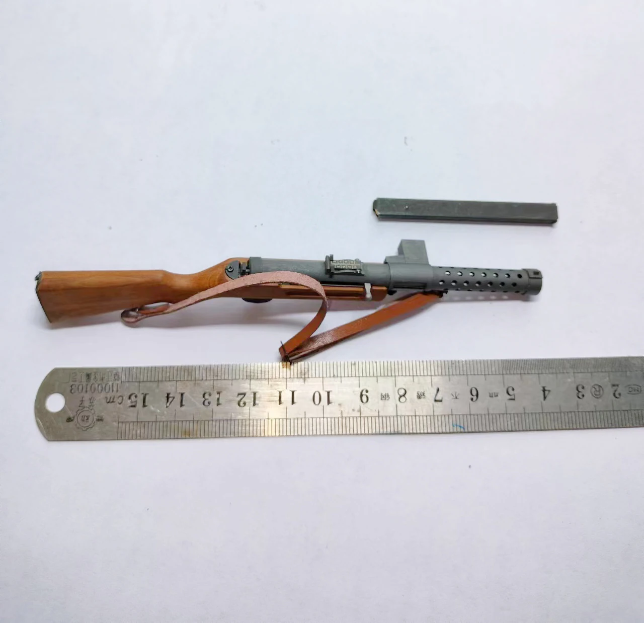 Arma de la Segunda Guerra Mundial 1:6, pistola de juguete SIG M1920, mitral hecho a mano de Metal y madera maciza, modelo de pistola de montaje para figuras de acción