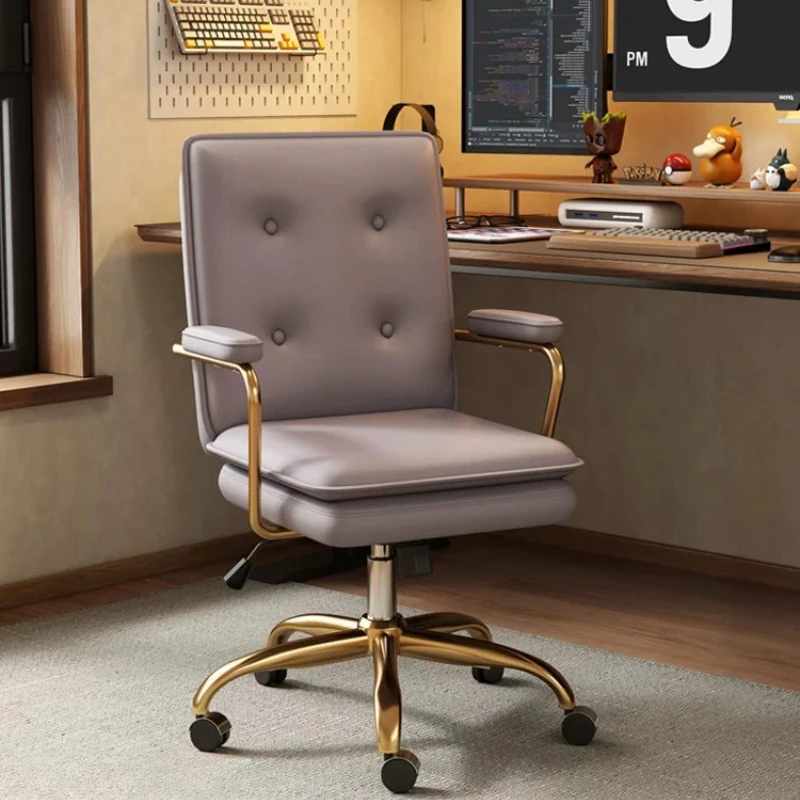 

Salon High Back Gaming Office Chair Leather Designer Comfortable Office Chair Mobile Swivel Silla Escritorio Salon Furniture