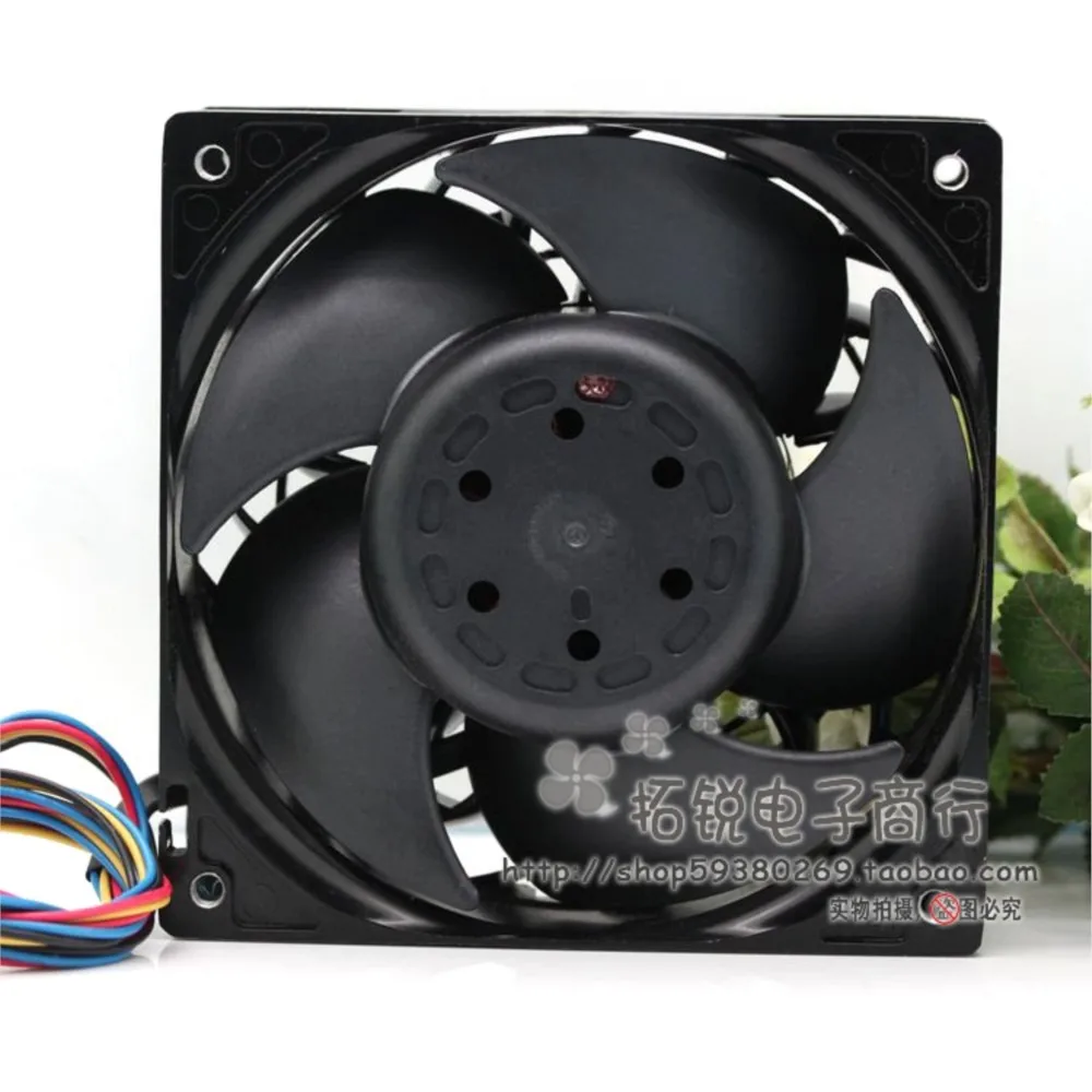 for Delta PFB1248XHE 12038 120mm 54V 1.89A Four-Wire PWM Fan, Aluminum Frame, Max Airflow Rate for Industrial and Server Cooling