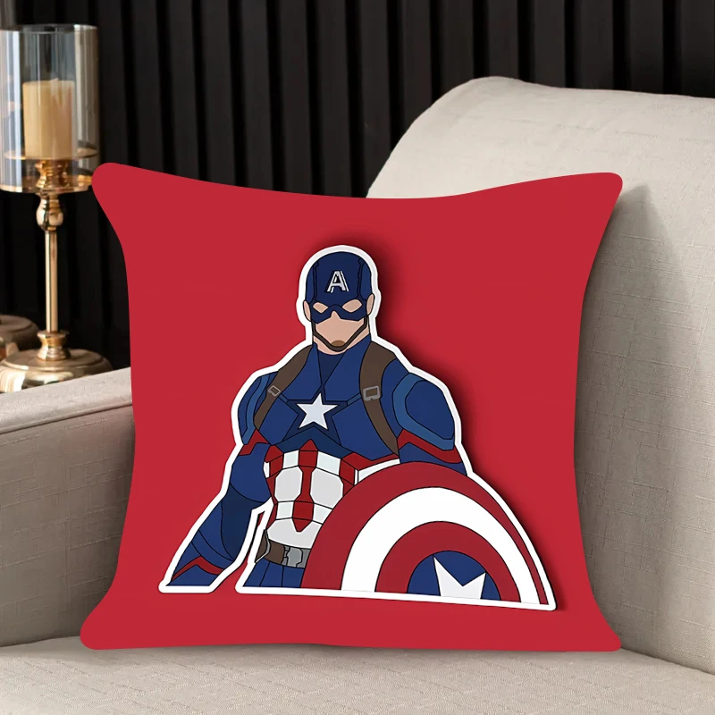 Pillow Cover Captain America room bedroomo office coffee shop car Dakimakura Throw Pillows iving room Pillowcase boy style gift