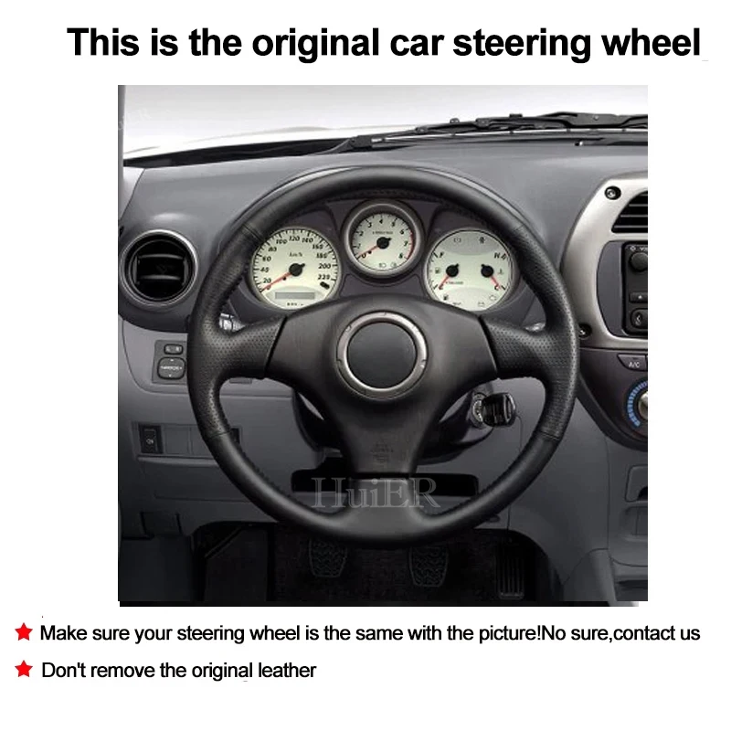 Hand Stitching Car Steering Wheel Cover For Toyota BB 2000 2001 2002 2003 2004 2005 Wrap Braid On Protector Holder Accessories