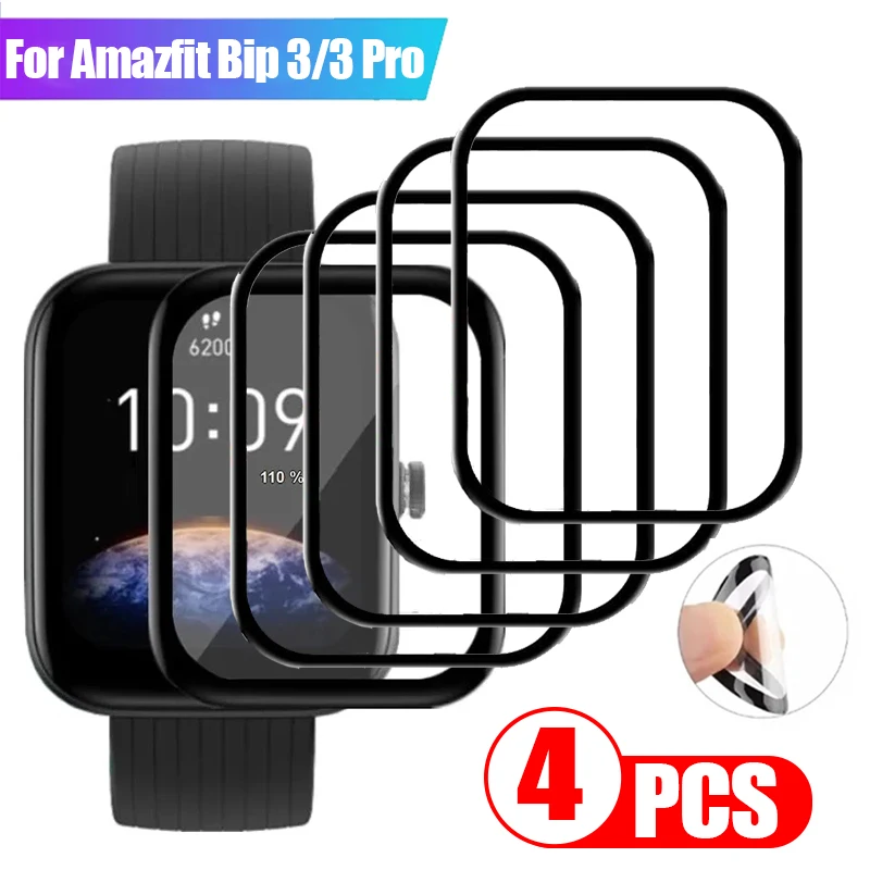 Screen Protector For Amazfit Bip 3 Smart Watch HD Clear Anti-Fingerprints Soft Film Not Glass For Huami Amazfit Bip 3 Pro