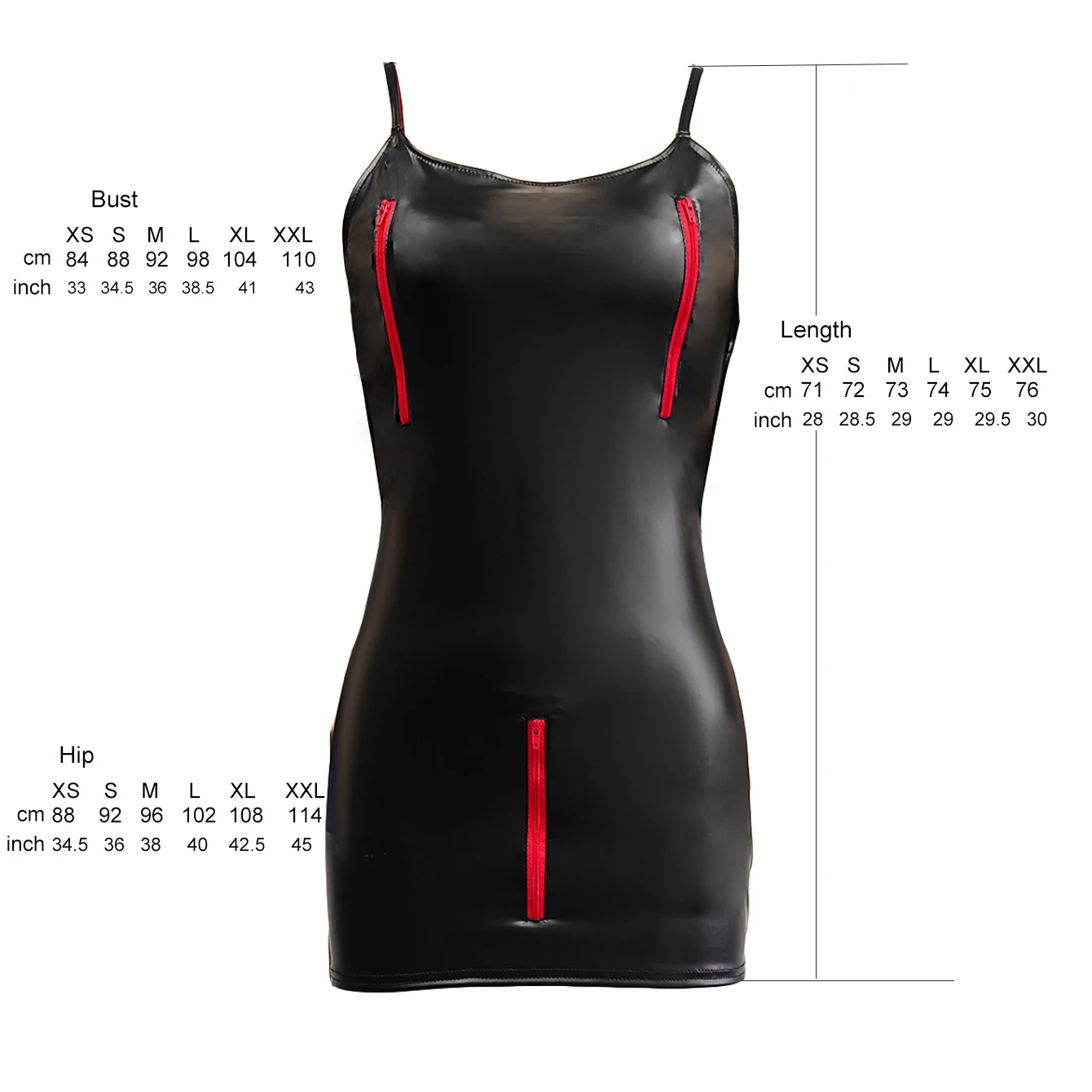 Seksowna sukienka bez pleców ze sztucznej skóry, sukienka z wieloma zamkami błyskawicznymi, sukienka na ramiączkach spaghetti, odzież klubowa do tańca na rurze, koszula nocna, letnia odzież damska