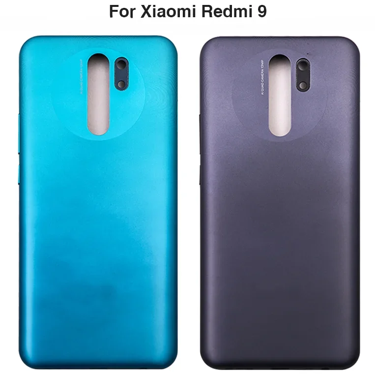 For Redmi  9 Battery Back Rear Cover M2004J19G Door Housing Battery Back Cover With side key Replacement
