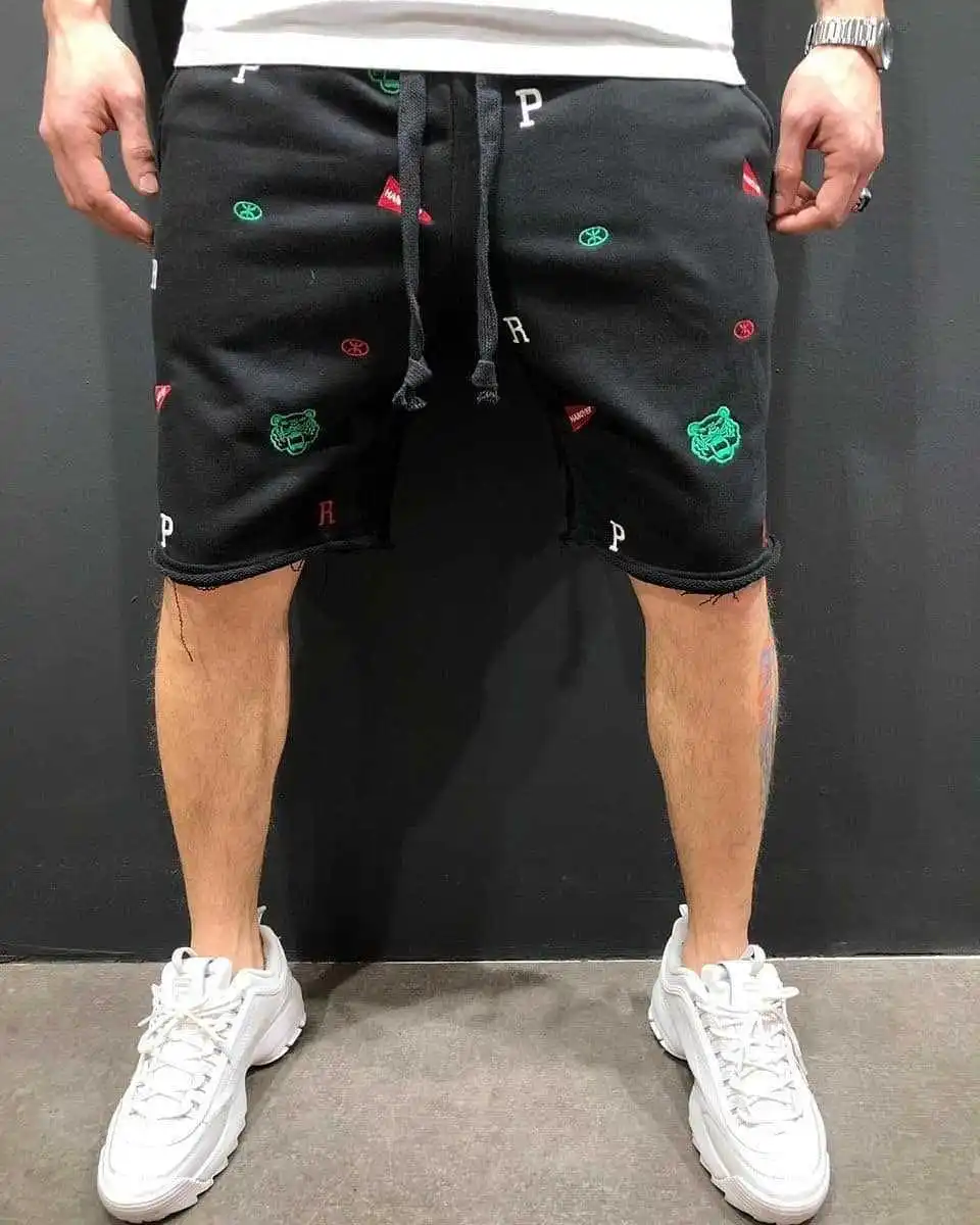 New Fitness Joggers męskie spodenki letnie wygodny krój spodnie bermudy Casual krótkie spodnie Stick Cargo modne spodenki 2023