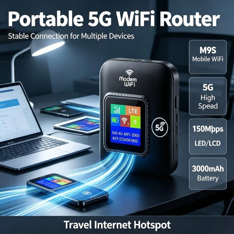 Portable 4G Hotspot Device Connects Ten Terminal Devices To Meet Business Trip Mobile Office Network Demands