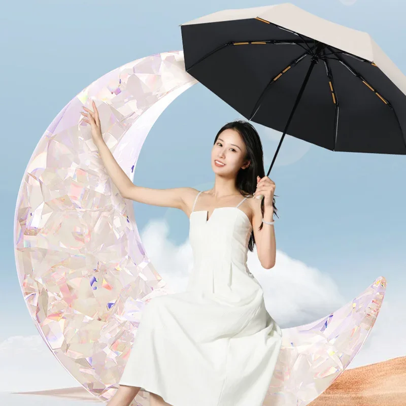 Xiaomi MIJIA 24 مظلة قابلة للطي أوتوماتيكية بالكامل مزدوجة العظام SPF 50 UV حماية المطر المقاومة الرياح المقاومة مظلة