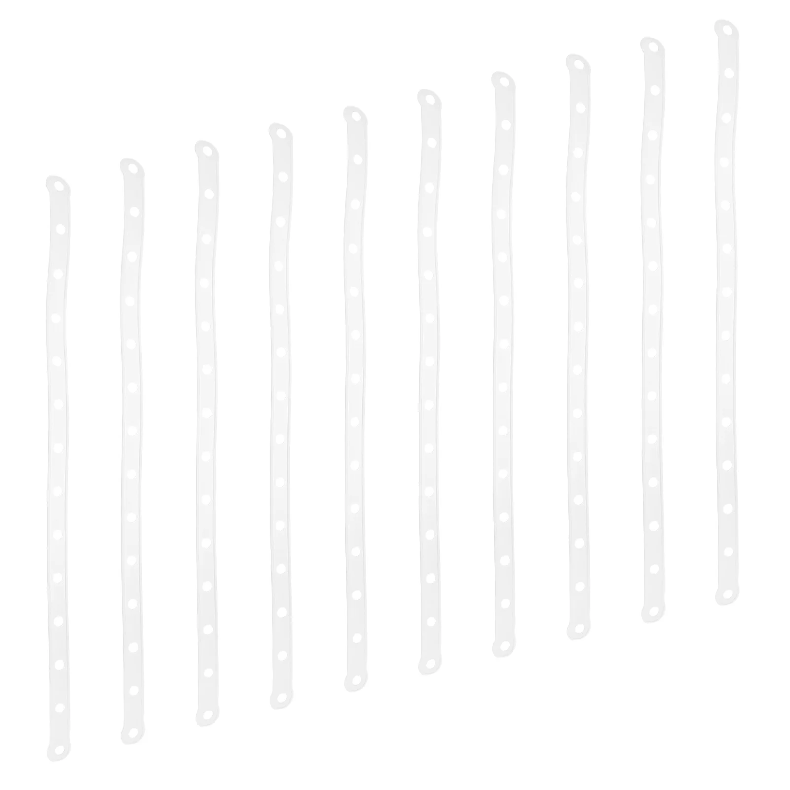 

10Pcs Heavy Duty White Plastic Hanger Connector Display Strips Stable Garment Organizer for Closet Space Saving