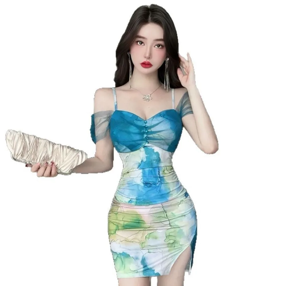 Sexy off-shoulder suspender dress Deep V Underwear Open Bra Fantasy Miniskirt Nightwear Garter Bra Sets Women's lingerie
