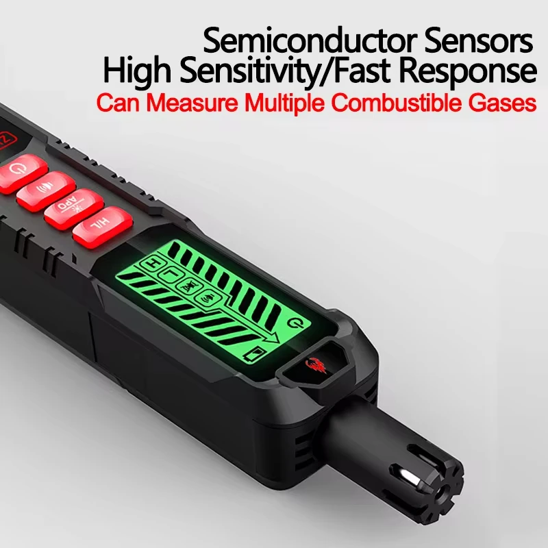 Imagem -05 - Usb Recarregável Gás-sensitive Semi-transdutor Analyzer Combustible Meter Gás Combustível Vazamento Detector Sensor Tool Ambiente