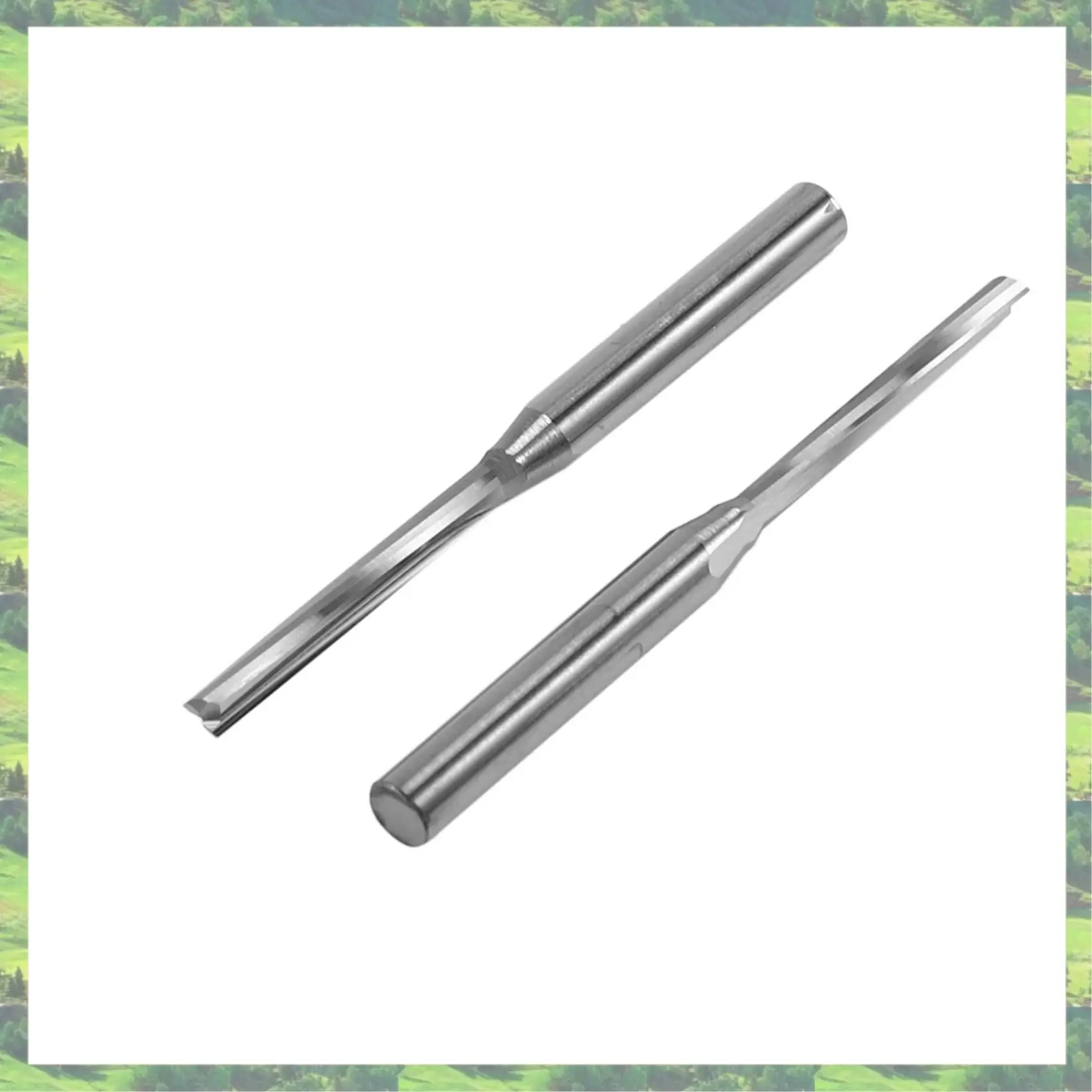 

A59Z-20 Pcs Two Flutes Straight End Mills Straight Slot Bit Wood Cutter Two Double Flute Bits 3.175X2x17mm For CNC Router