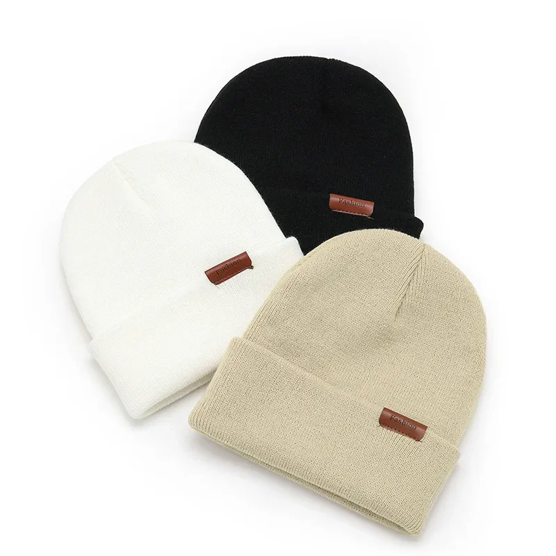 Custom big flare winter hats polar fleece beanies cap High quality hats for men winter