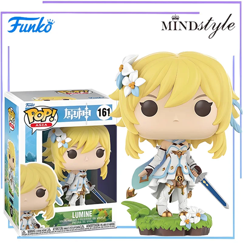 Edição genuína funko pop genshin impacto keqing, paimon anime personagem ação desktop decoração em veículo modelo colecionável