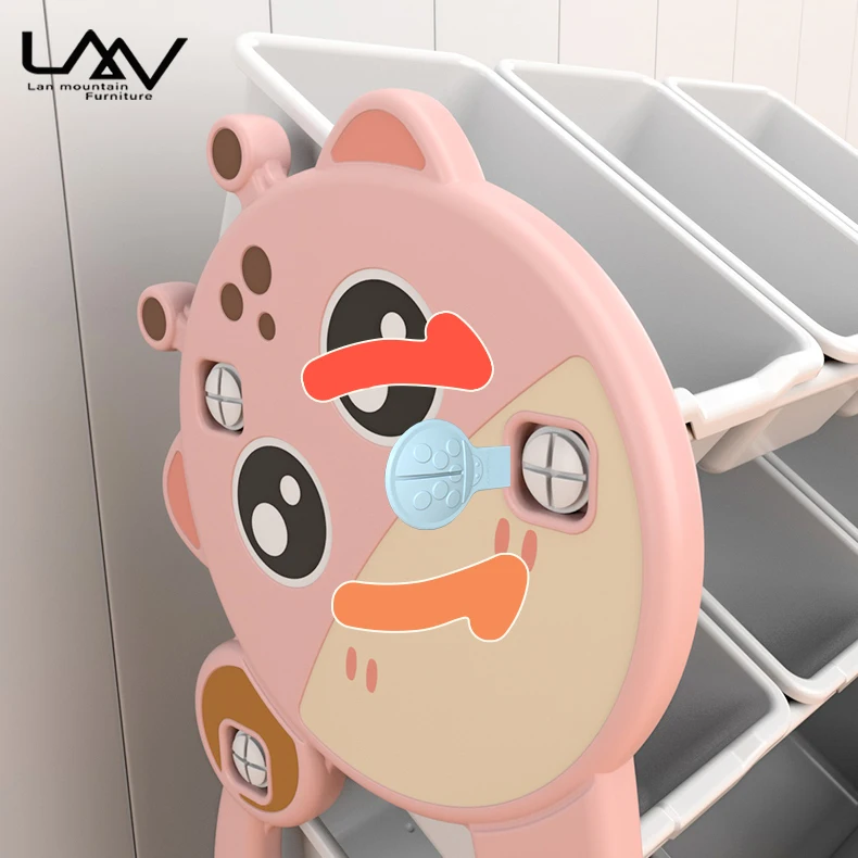 Wholesale Children Cabinet Toys Plastic Cartoon Multi-layer Detachable Child Toy Storage Cabinet