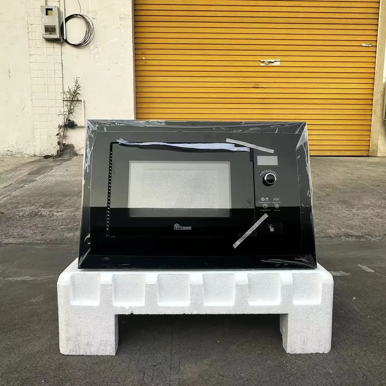 25L Built-in Microwave Oven 1000W Stainless Steel Panel 220-240V 50Hz Auto Cooking Function for Kitchen Cabinet