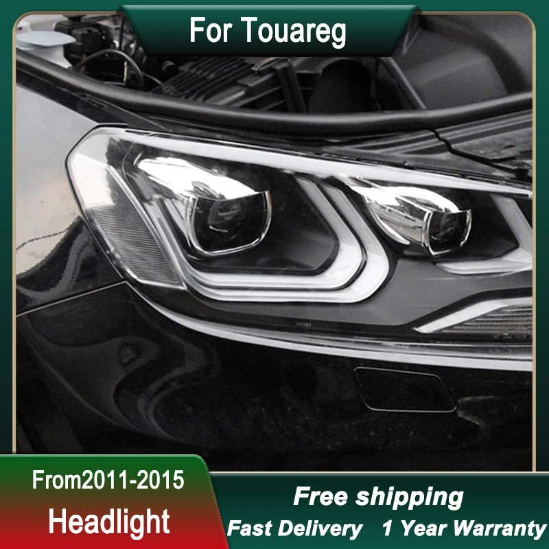 Car Headlights For VW Touareg  2011-2015 Upgrade to  LED lens Tail Light  Head Lamp  DRL Head Lamp Front light Assembly