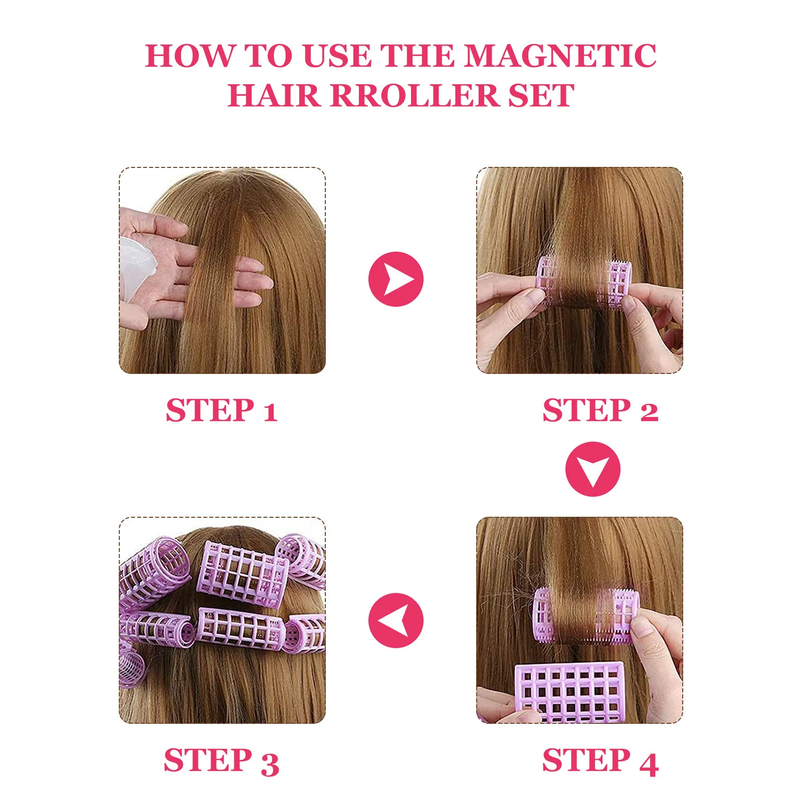 36Pcs Hair Dressing Curlers Self Grip Rollers Salon Quality Fine Craftsmanship Exquisite Details Easy Operation