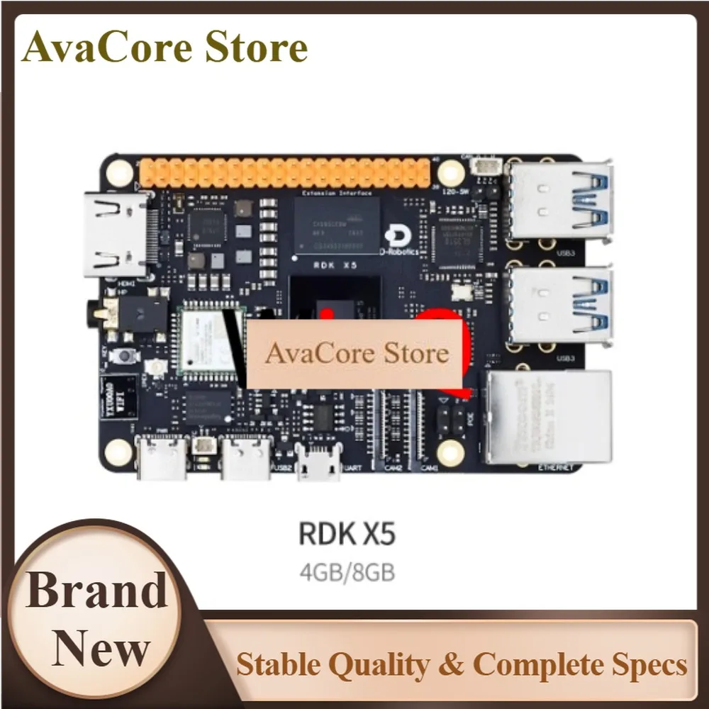 AvaCoreRDK X5 Robot Development Board AI Edge Computing ROS2 Motherboard Kit Sunrise X3 Raspberry Pie 5b