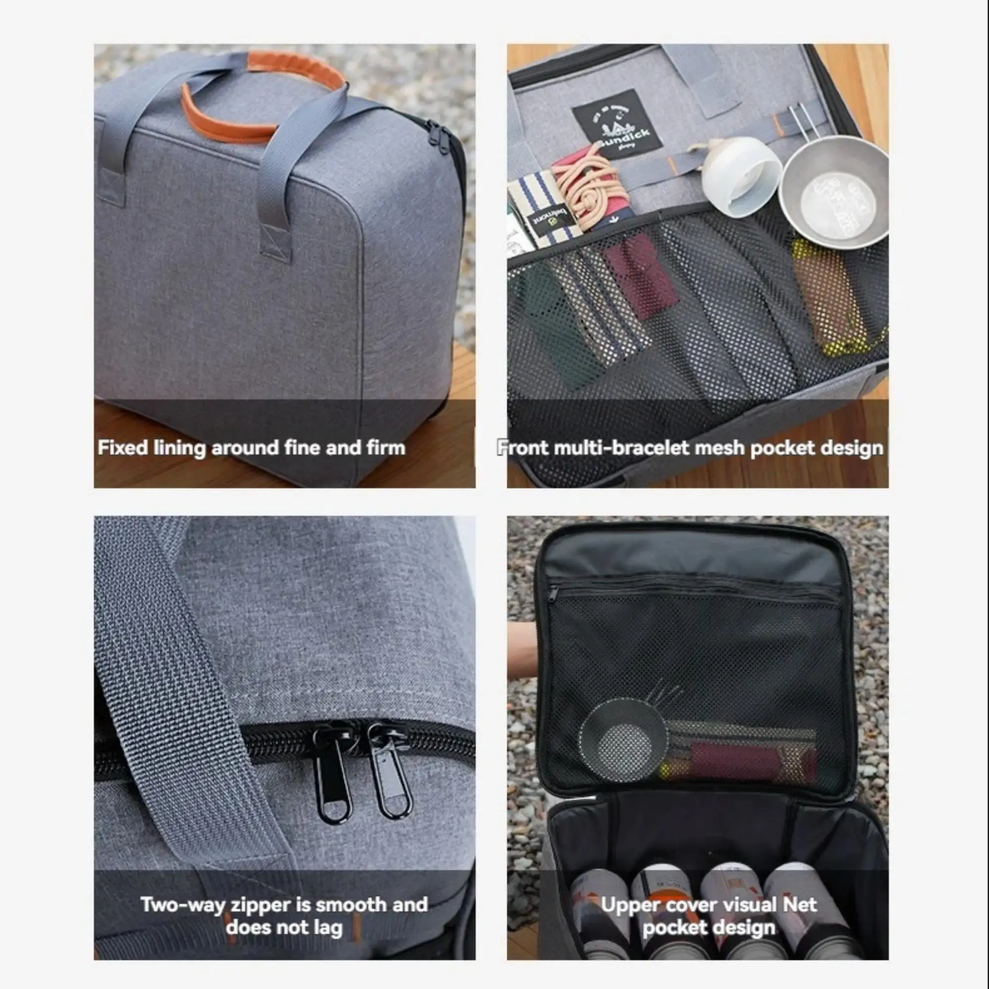 

Сумка для пикника на открытом воздухе, сумка для хранения, портативная сумка для посуды, сумка для хранения бензобака для плиты, предотвращающая столкновения