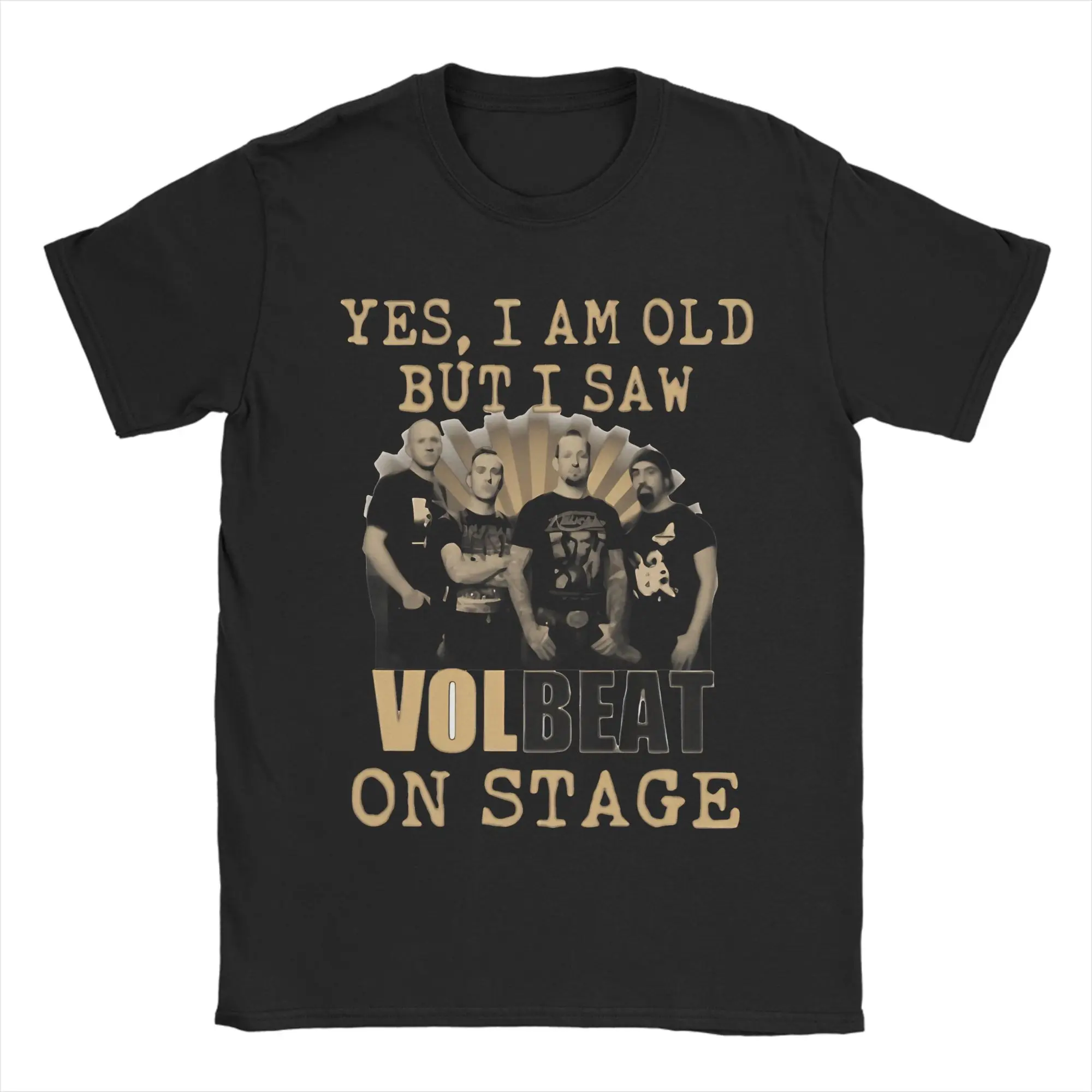 

Men Women Graphic Printed Volbeates rock metal band T Shirt Tee Pure Cotton T-shirts Clothing
