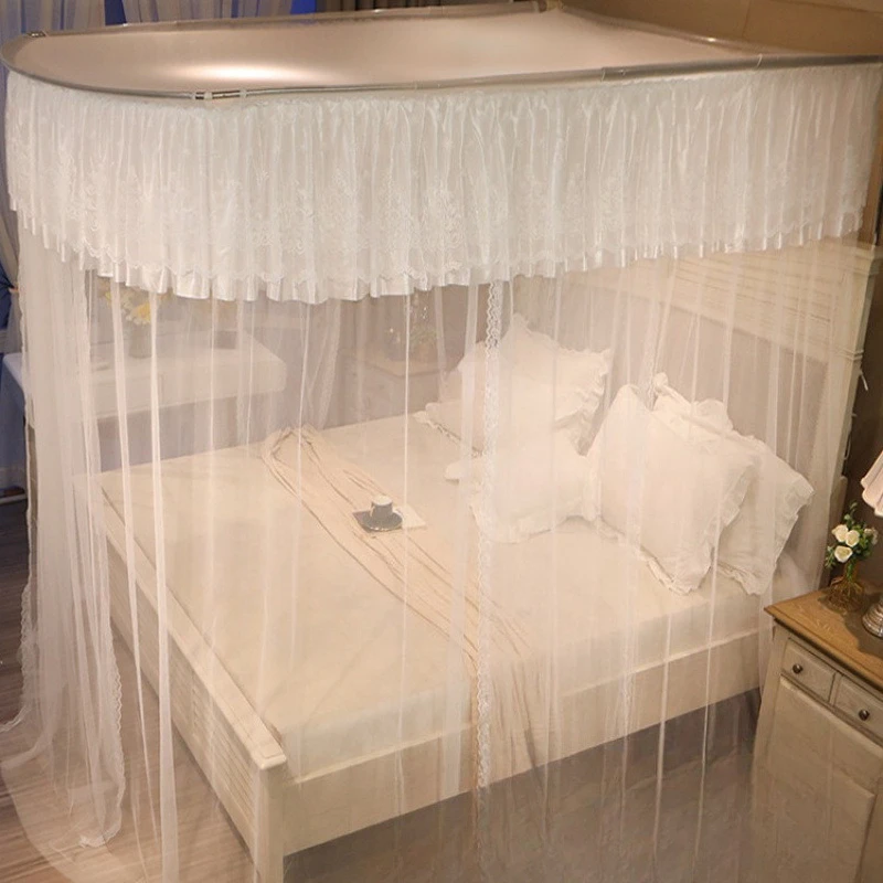 

Floor-to-ceiling mosquito net household bedroom guide rail bracket
