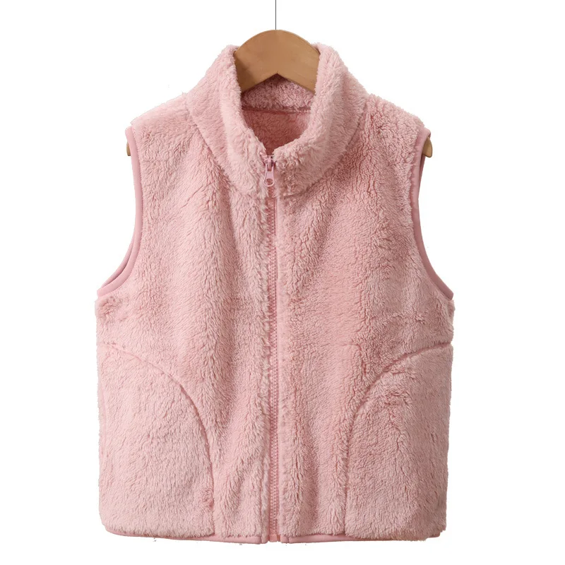 3-18 Years Children Adults Thermal Outerwear Waistcoat Warm Sleeveless Spring Autumn Winter Thick Boys Girls Fleece Vests