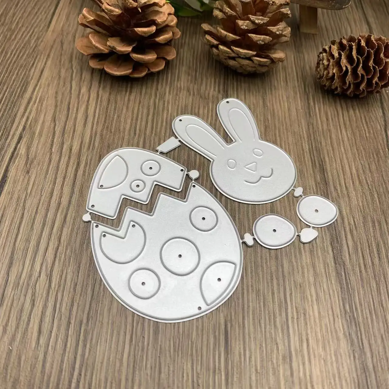 Easter Broken Egg Bunny Head Metal Cutting Dies Holiday Cartoon DIY Scrapbooking Card Carbon Steel Dies
