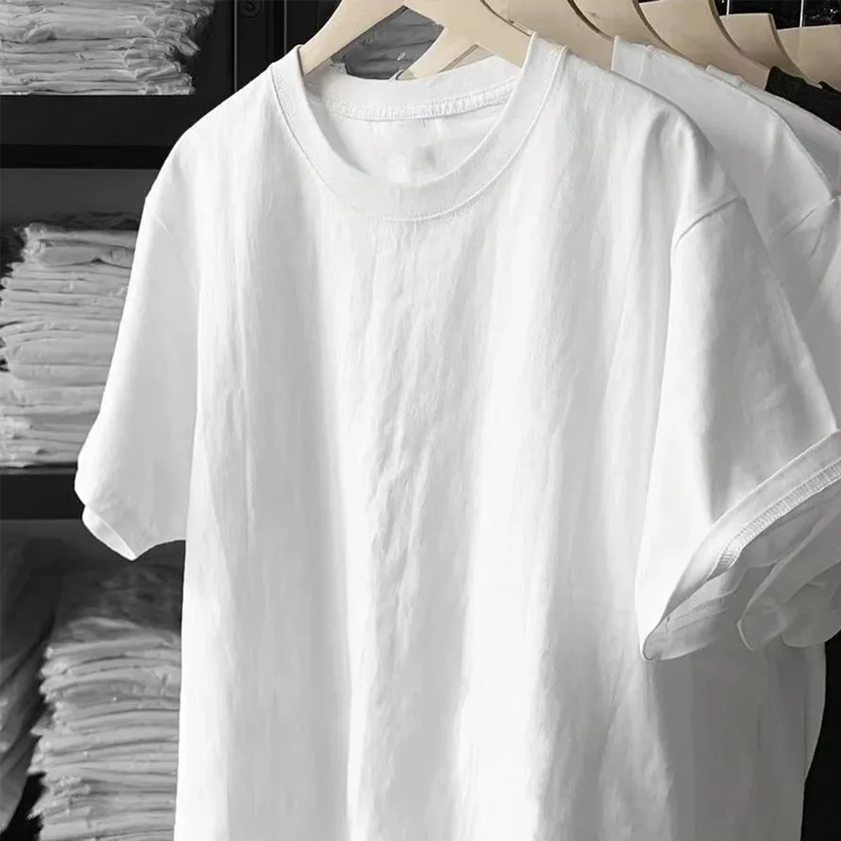 220 Gsm 100% Cotton Solid T Shirt Summer Fashion Men\'s T Shirt Short Sleeve Classical Tee Mens Hip Hop Oversized Tops Tee Male