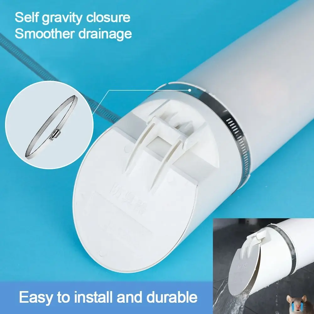 50-160mm Drainage Pipe Floor Drains Anti Odor White Rain Pipe Cap Multifunctional Insect-proof Roof Cover