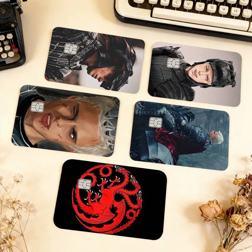 A-Aerion T-Targaryen B-Brightflame Waterproof Film Skin Cover Credit Card Stickers Debit Front Bank Bus Pass