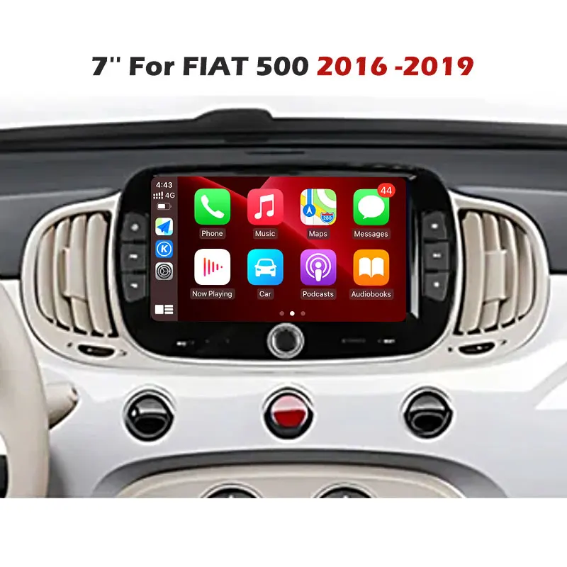 7 "Autoradio Voor FIAT 500 2016 2017 2018 2019 GPS Navigatie Android Auto Carplay Multimedia Speler 5G Wifi BT 360 Camera DSP - afbeelding 2