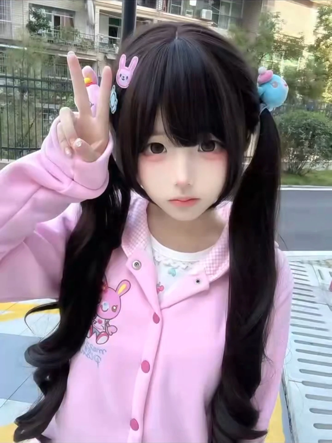 

Japanese Kawaii Coat Rabbit Ear Hooded Subculture Kawaii Y2K Tops Casual Fashion Sweet Coats Ropa Mujer Women Clothing Spring