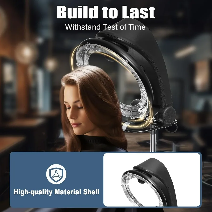 UFO 3 in 1 Orbiting Infrared Hair Dryer with Hair Steamer and Standing Professional Color Processor for Salon and Spa Use 360 R