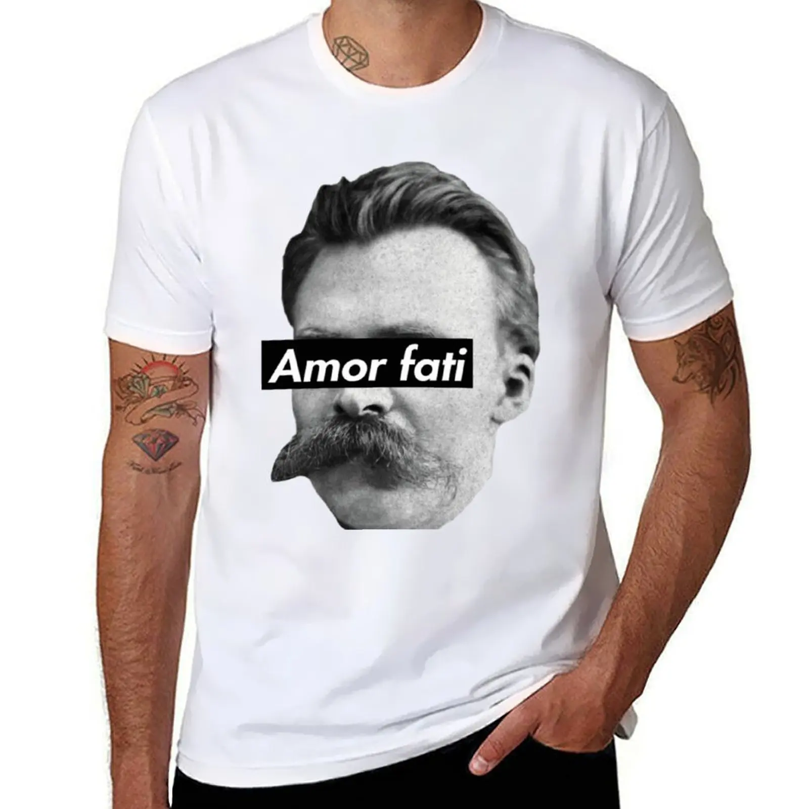 

Nietzsche Amor fati| Perfect Gift T-Shirt funny t shirts cotton man t shirt summer T-Shirt
