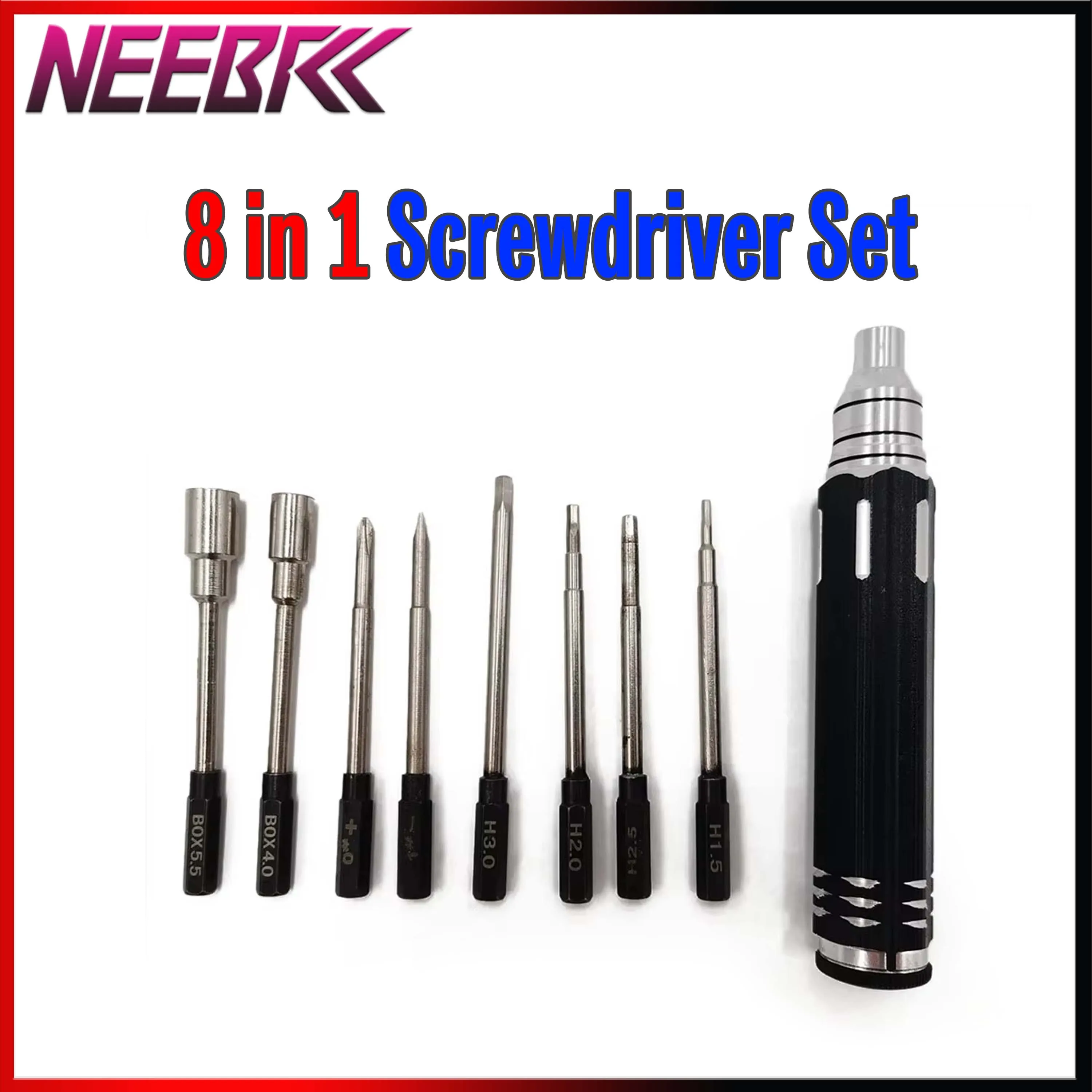 

Professional Steel 8 in 1 Screwdriver Set Repair Tool Hexagon Socket for for RC Model Aircraft Car Boat Drone Spanner Socket