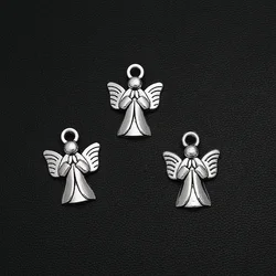 15pcs/Lot 19x14mm  Antique Guardian Angel Charms Fairy Pendant For DIY Necklace Keychain Jewelry Making Supplies Accessories