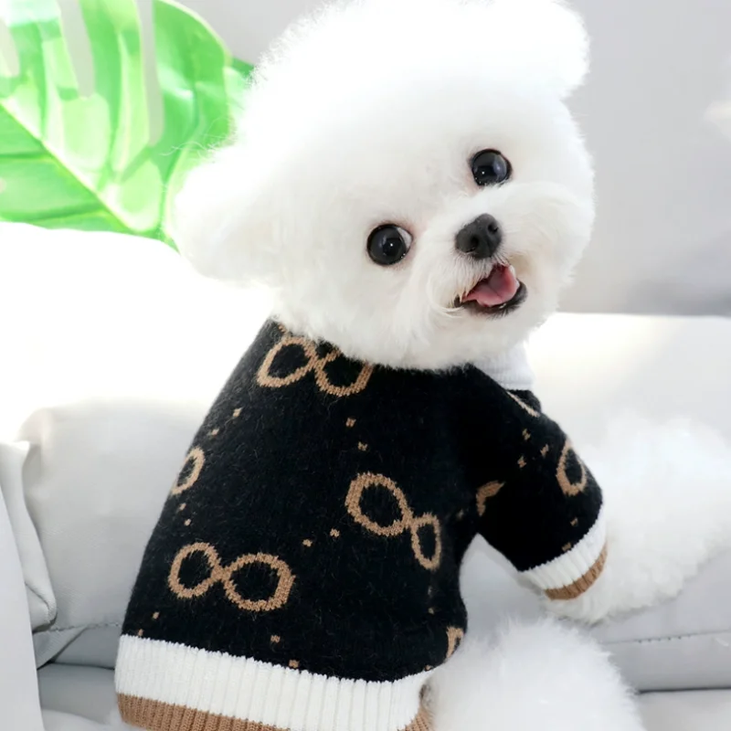 Dog Winter Sweater Knitted Warm Pet Clothes for Small Medium Dogs Chihuahua Puppy Pet Sweaters Yorkshire Cardigan Dog Coat Vest