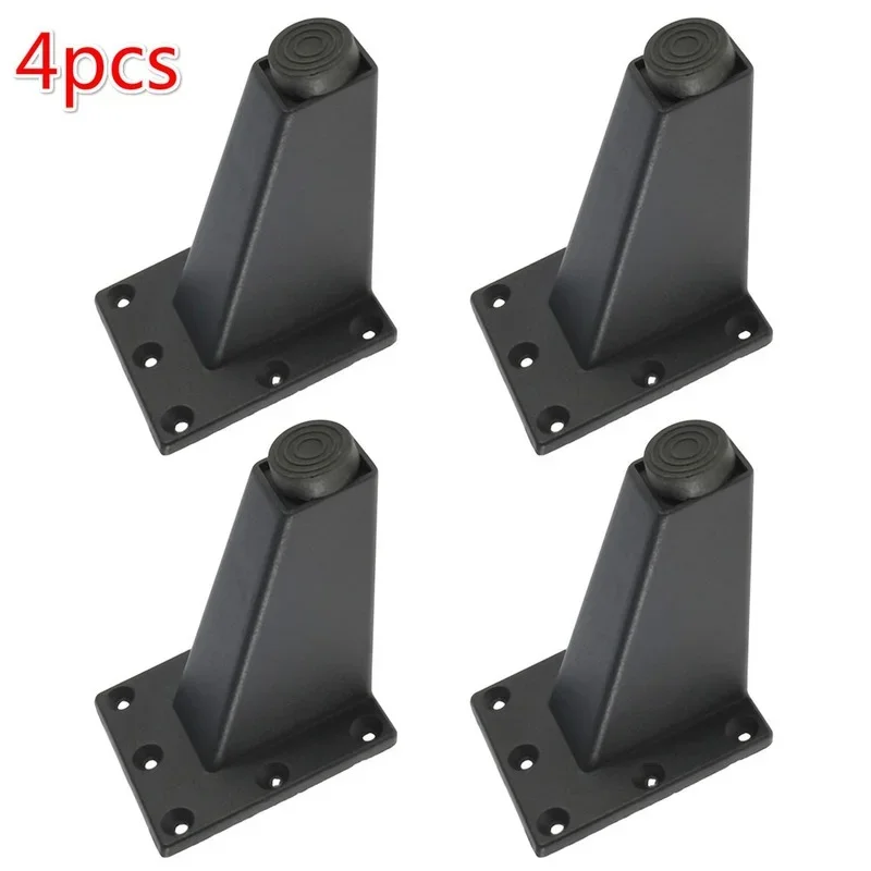 4 Pcs 8cm Adjustable Metal Furniture Leg Thick Aluminum Alloy Table Cabinets Feet Sofa Bed TV Cabinet Legs Black Furniture Feet