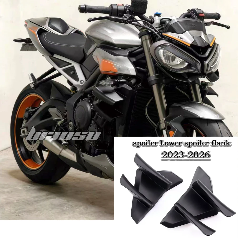 Für Triumph Street Triple 765R 765RS 2023-2024 2026 Seitenflügel Seitenspoiler FRONTAL SPOILERS Frontspoiler Unterer Spoiler Flanke 1