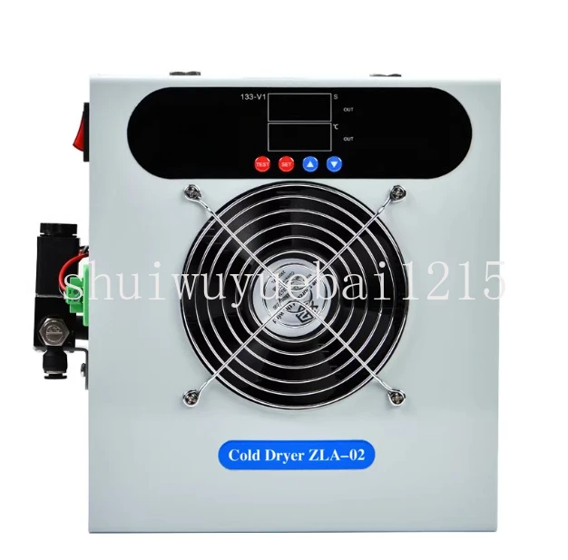 ZLA-02 Refrigerated Gas Dryer 210W Air Compressor Compressed Air Drying Water Removal Filtration Automatic Drainage Cold Dryer