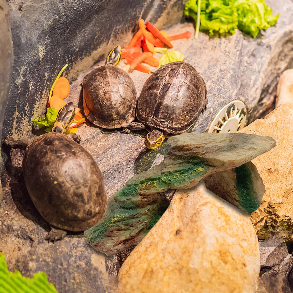 

Reptile Basking Platform Resin Rock Decor Easy Simple Use Practical Premium Reliable Material Desert Aquarium Views