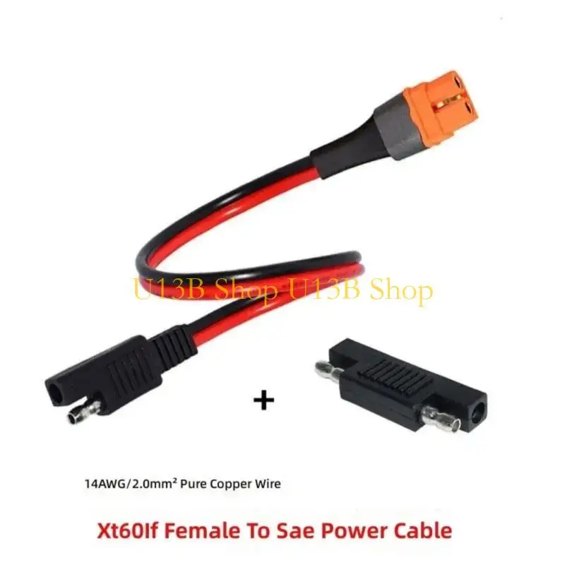 U13B Premium SAE To XT60i Female Connectors Wire 14AWG For Renewablely Energy Applications