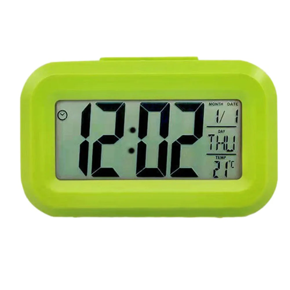 LED Digital Alarm Clock 9*2.5*5.5 Cm Electronic Screen Desktop Home Office Backlight Snooze Multifunctional Alarm Clocks