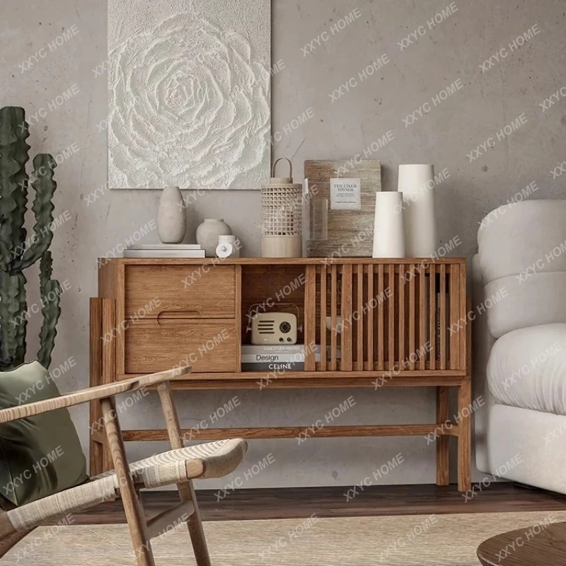 

Креативный шкаф для прихожей из цельного дерева, тумба для хранения вещей в гостиной для гостиниц и отелей типа «бек-эн-дрок»