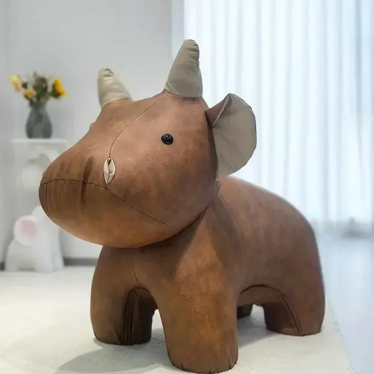 Animal Shaped Floor-to-Ceiling Decorations Soft Living Room Decoration Conservatory Low Stool Unique Furniture Design