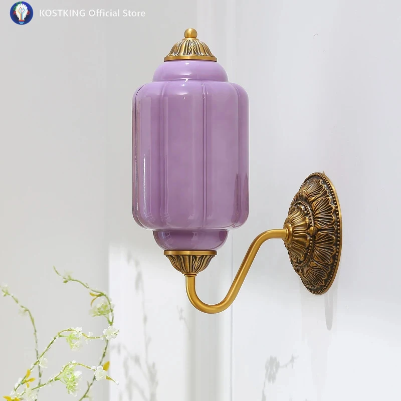 French Retro Wall Lamp Cream Style Bathroom Mirror Headlight LED Lighting Fixture For Bedroom Shower Corridor Home Decor