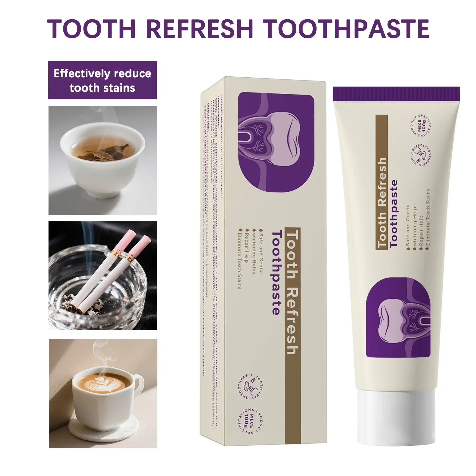 Zahnreparatur-Zahnpasta, Zahnaufhellung, frischer Mund, Zahnstein-Fleckenentferner, helle Zahnreinigung, hemmt Mundgeruch, Zahnpasta