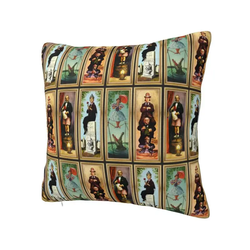 Custom Haunted Mansion Stretching Cushion Cover 40x40cm Velvet Throw Pillow Case for Sofa Car Square Pillowcase Home Decor